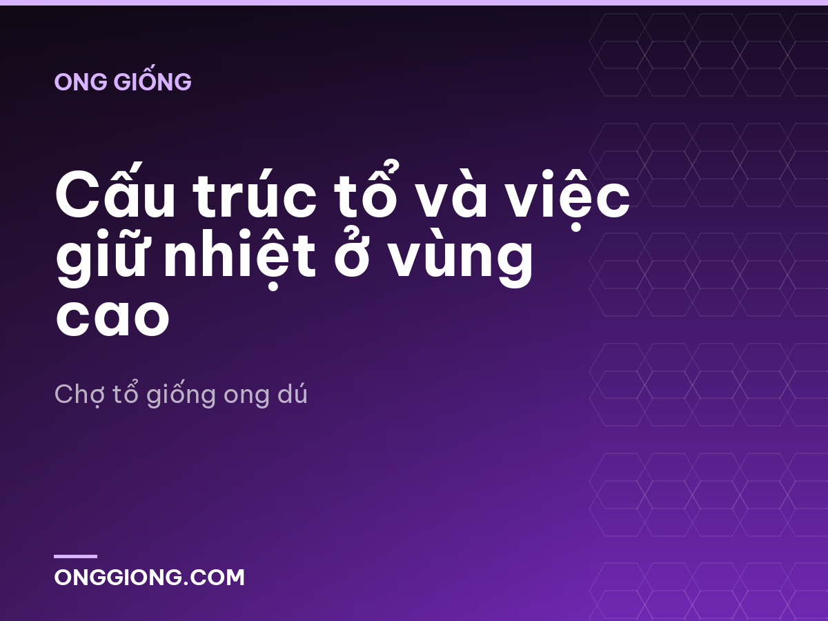 Cấu trúc tổ và việc giữ nhiệt ở vùng cao