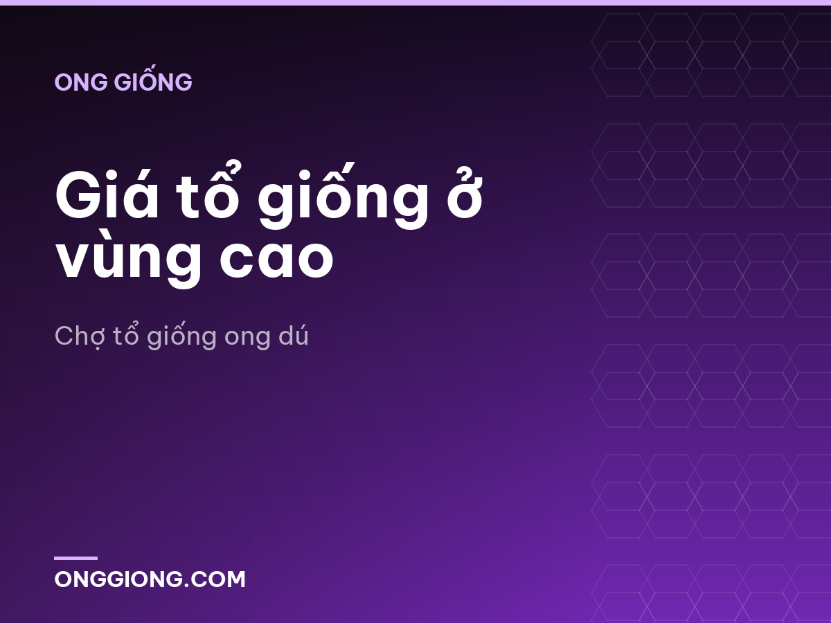 Giá tổ giống ở vùng cao