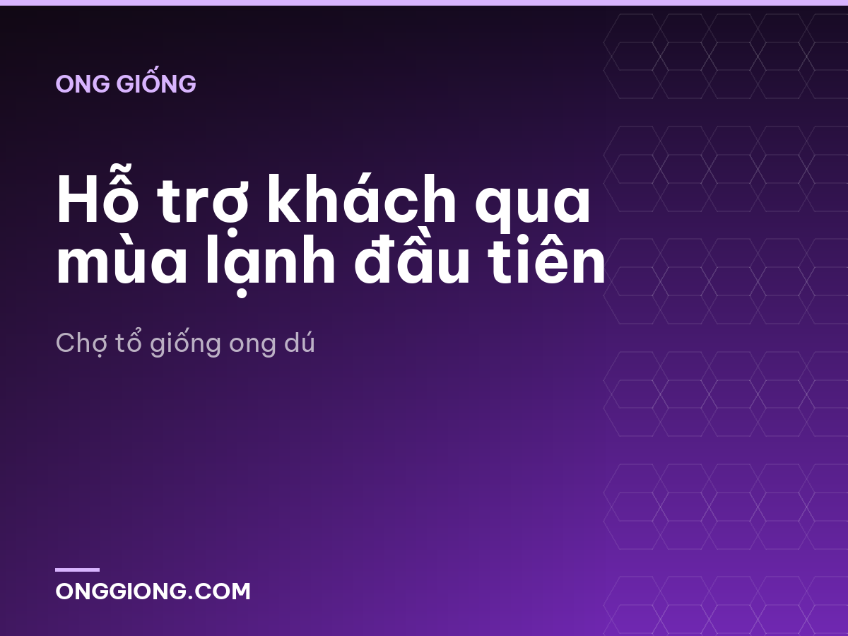 Hỗ trợ khách qua mùa lạnh đầu tiên