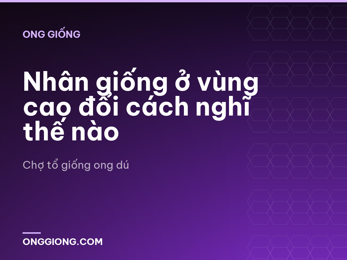 Nhân giống ở vùng cao đổi cách nghĩ thế nào