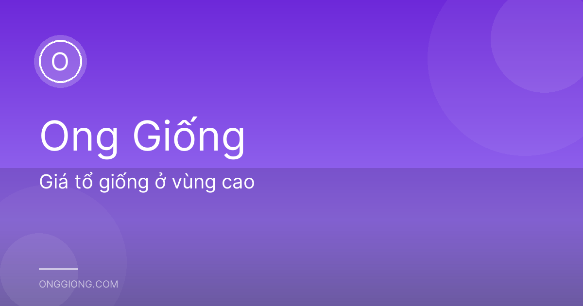 Giá tổ giống ở vùng cao
